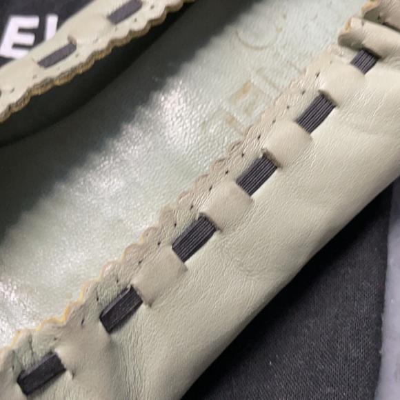 Chanel Seafoam Green Patent Toe Ballet Flats - Picture 17 of 17